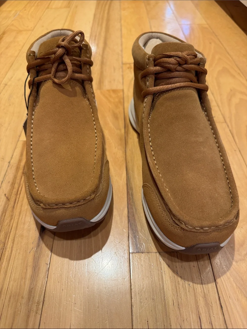 Ariat Men's Suede Slip-On Loafers in Tan Brown